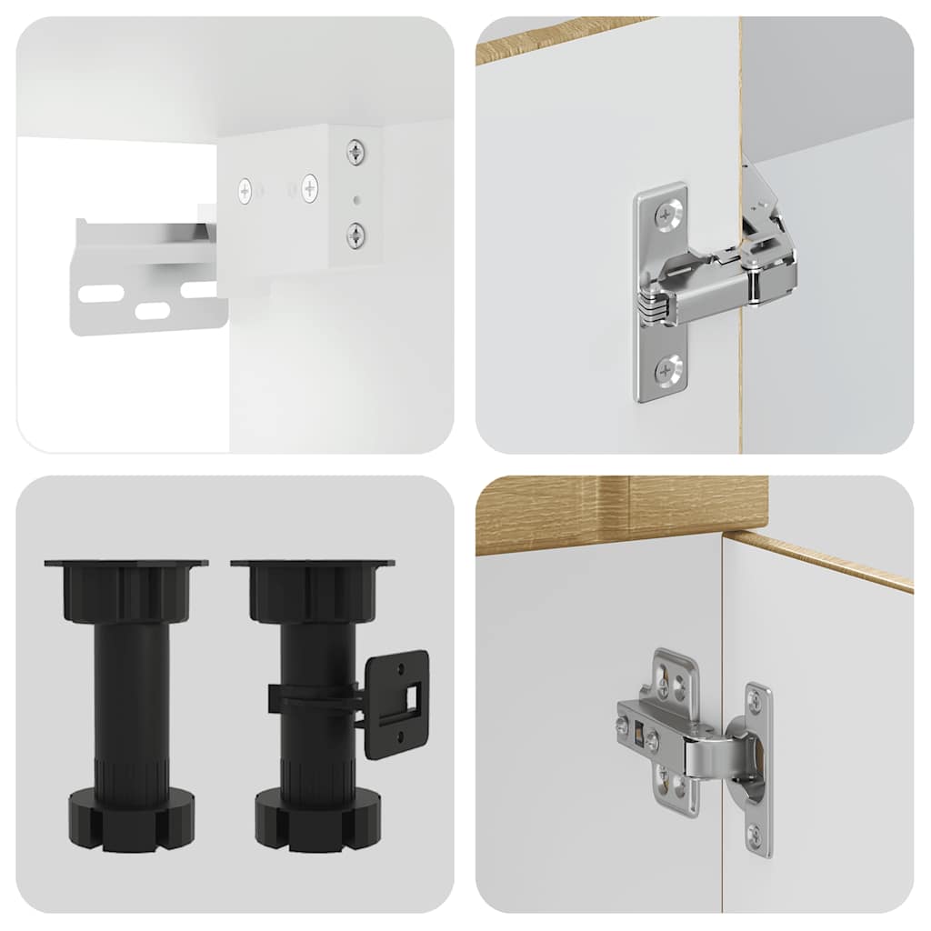 4 peças armário de cozinha conjunto Lucca sonoma carvalho