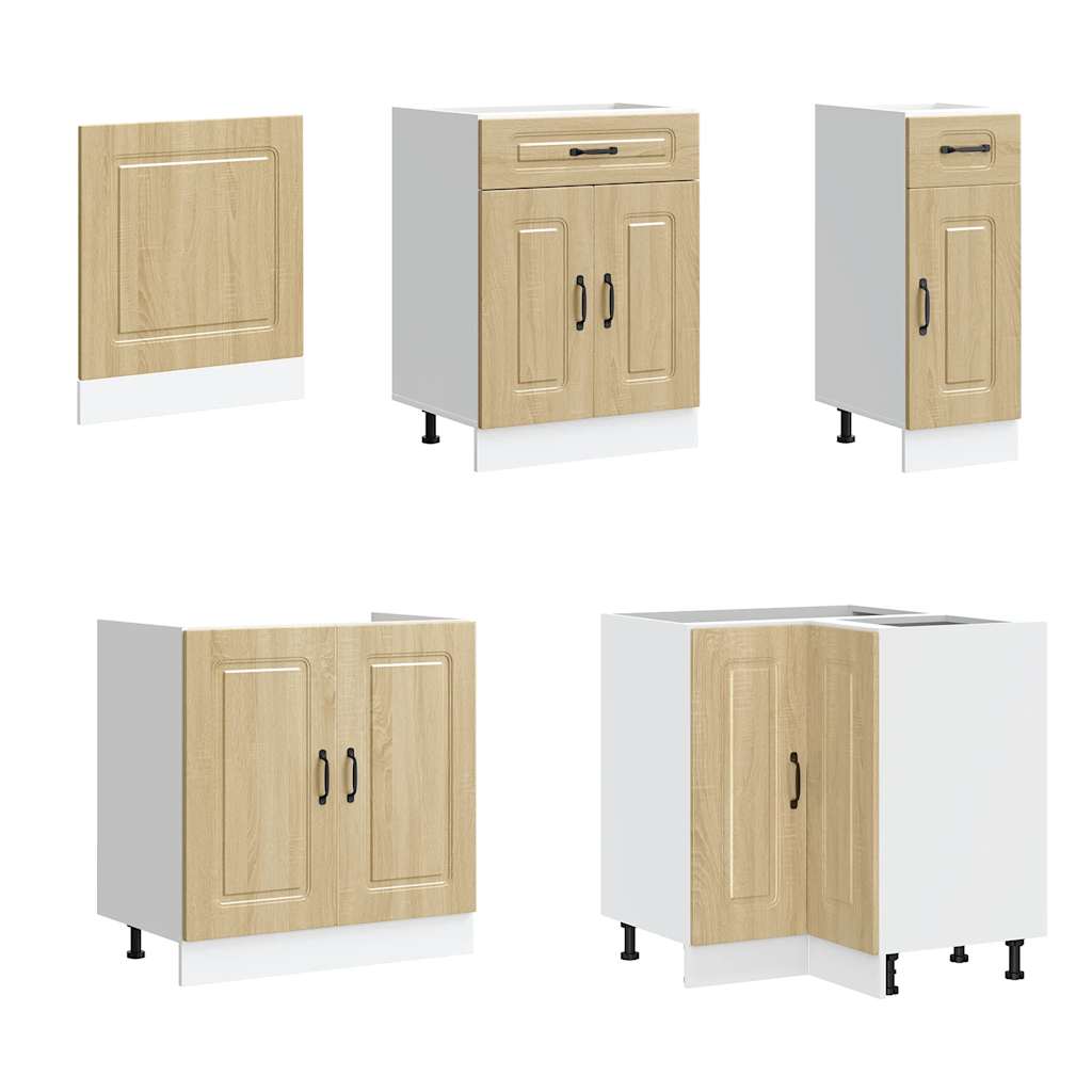 11 peças armário de cozinha conjunto Kalmar sonoma carvalho