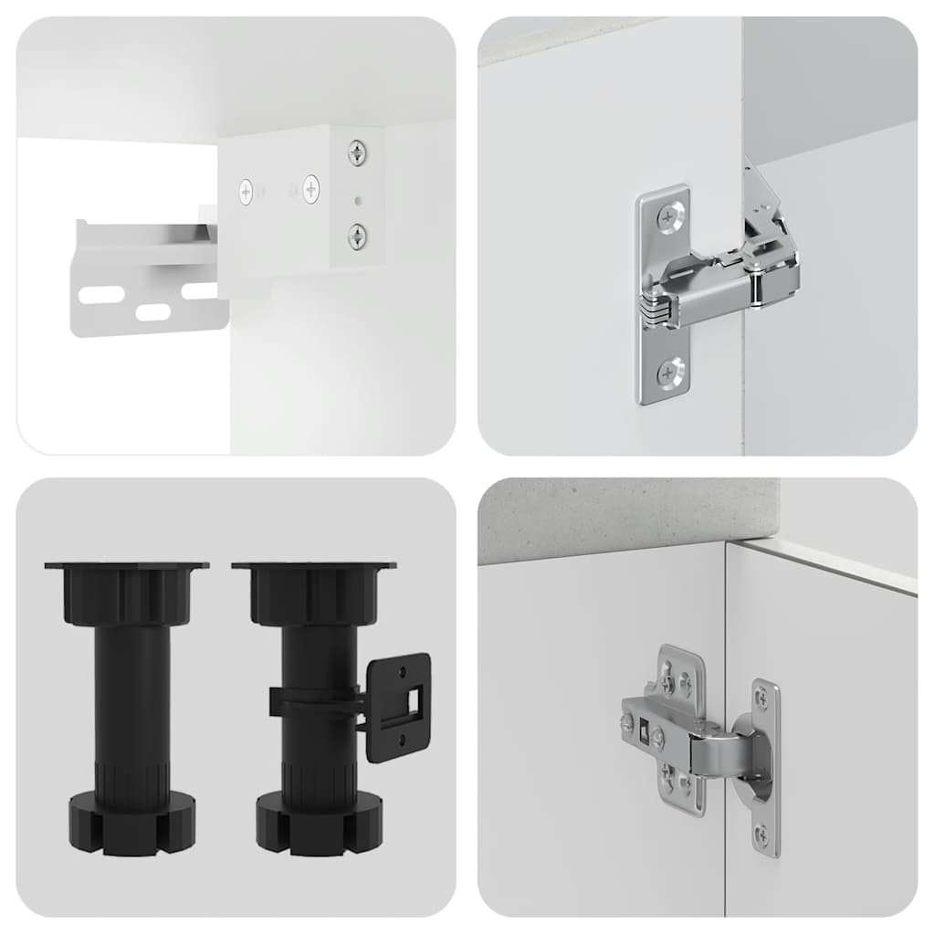 11 peças armário de cozinha conjunto Kalmar concreto cinza