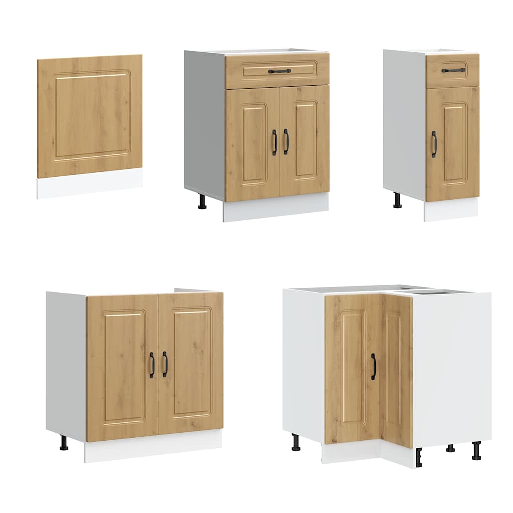 11 peças armário de cozinha conjunto Kalmar carvalho artesanal