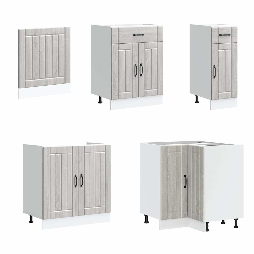 11 peças armário de cozinha conjunto Lucca cinza sonoma