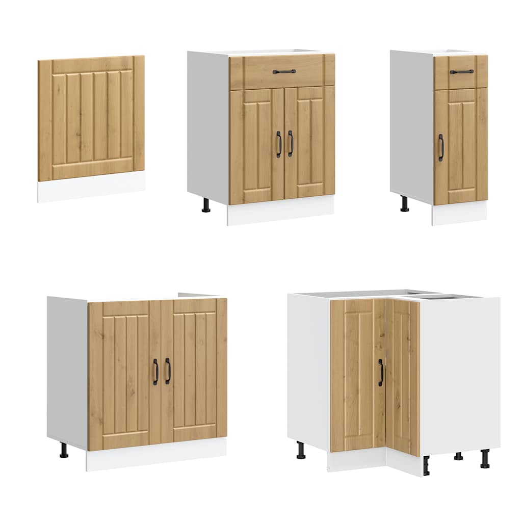 11 peças armário de cozinha conjunto Lucca carvalho artesanal