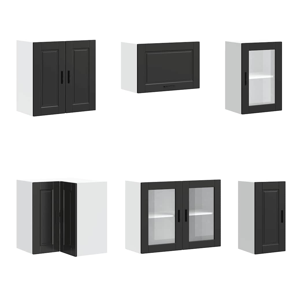 11 peças armário de cozinha conjunto Porto preto