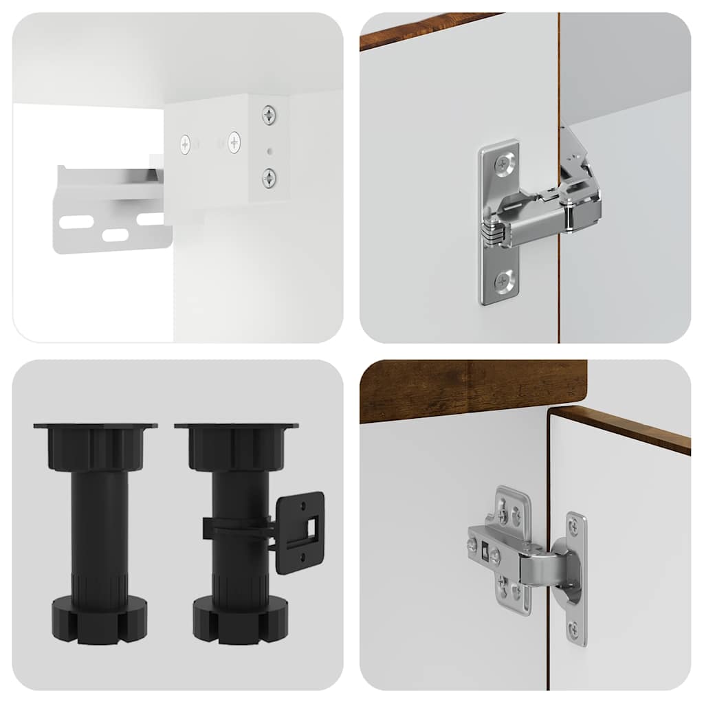 11 peças armário de cozinha conjunto Porto carvalho fumado