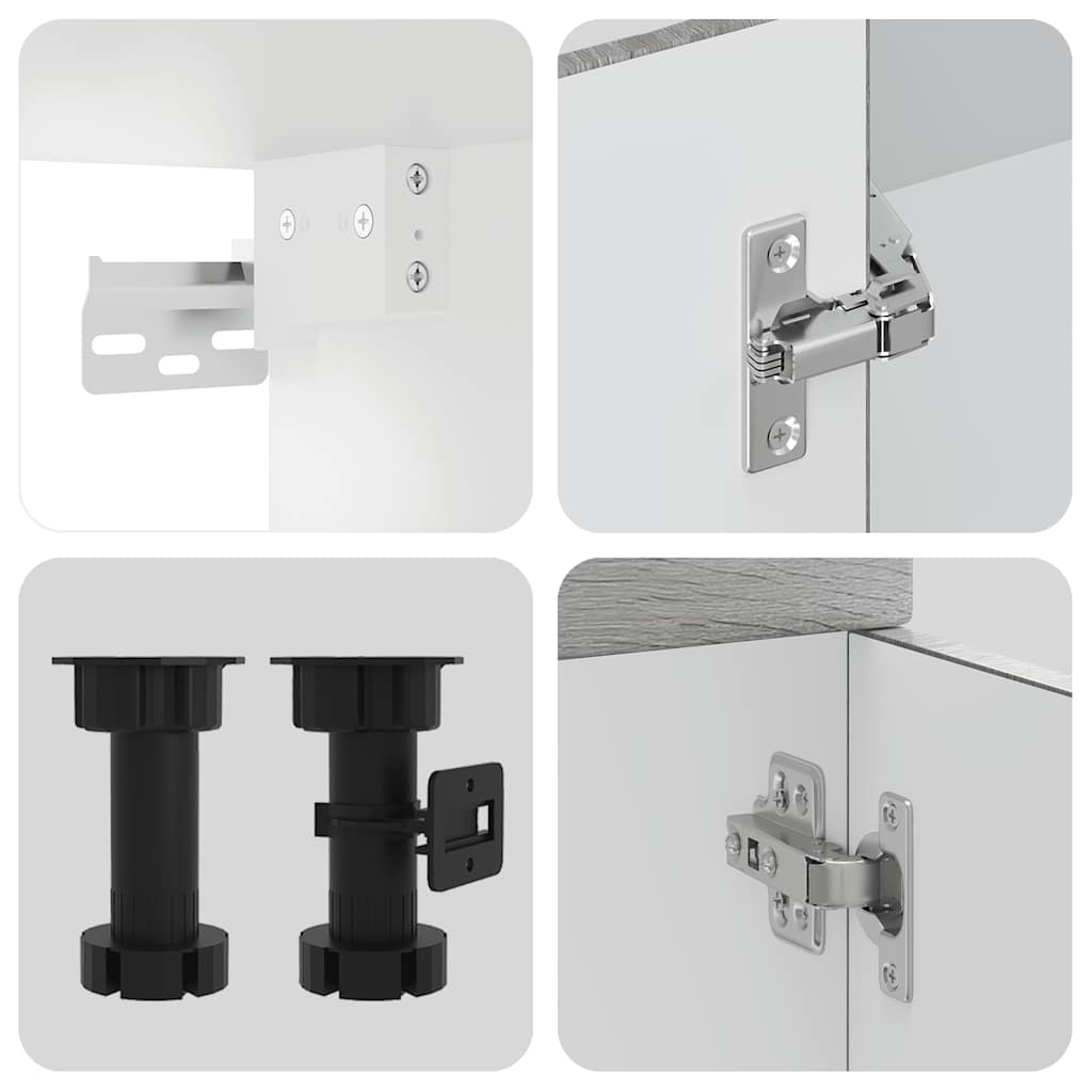 11 peças armário de cozinha conjunto Kalmar cinza sonoma