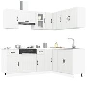 11 peças armário de cozinha conjunto Lucca branco
