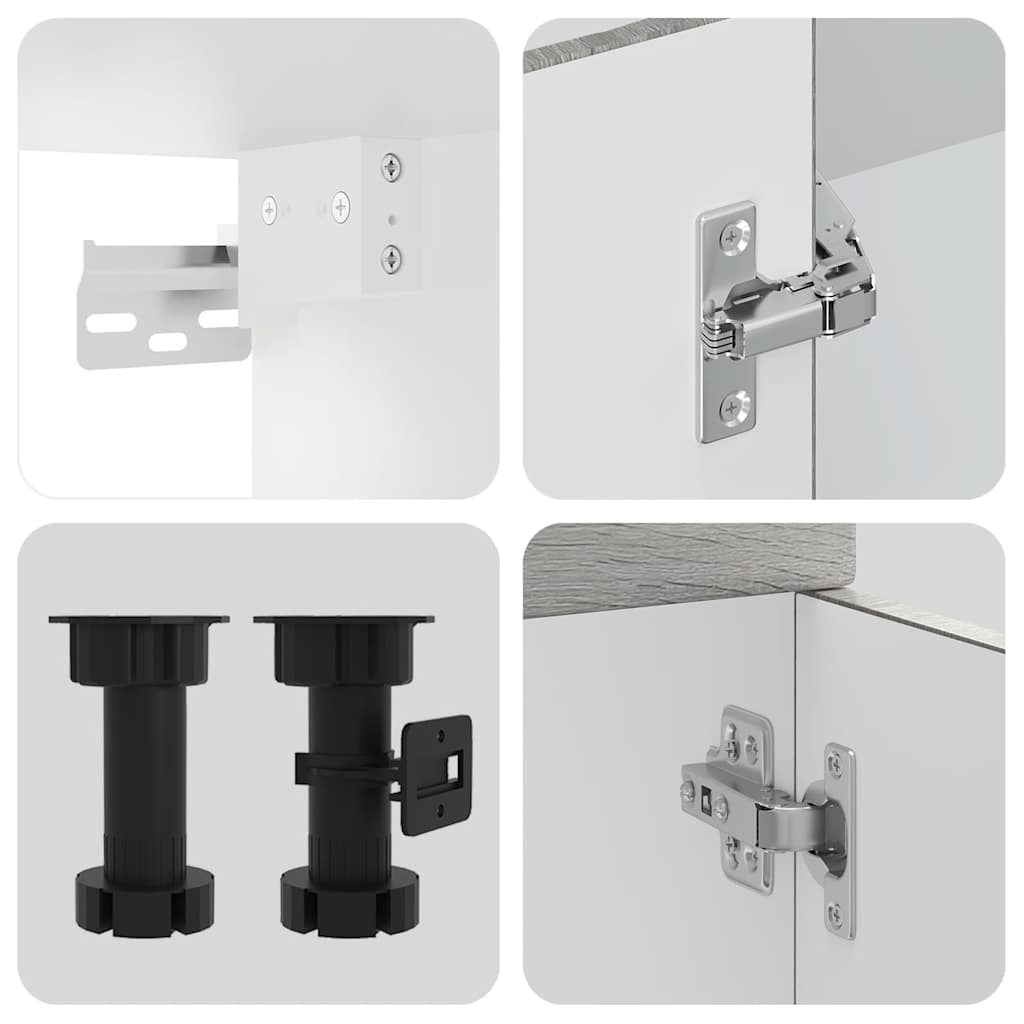 11 peças armário de cozinha conjunto Lucca cinza sonoma