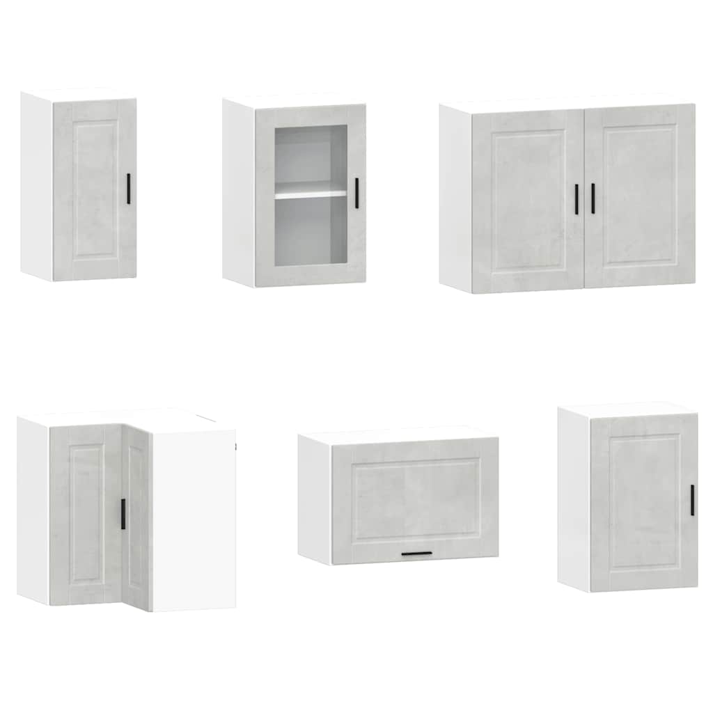 11 peças armário de cozinha conjunto Porto cinzento cimento