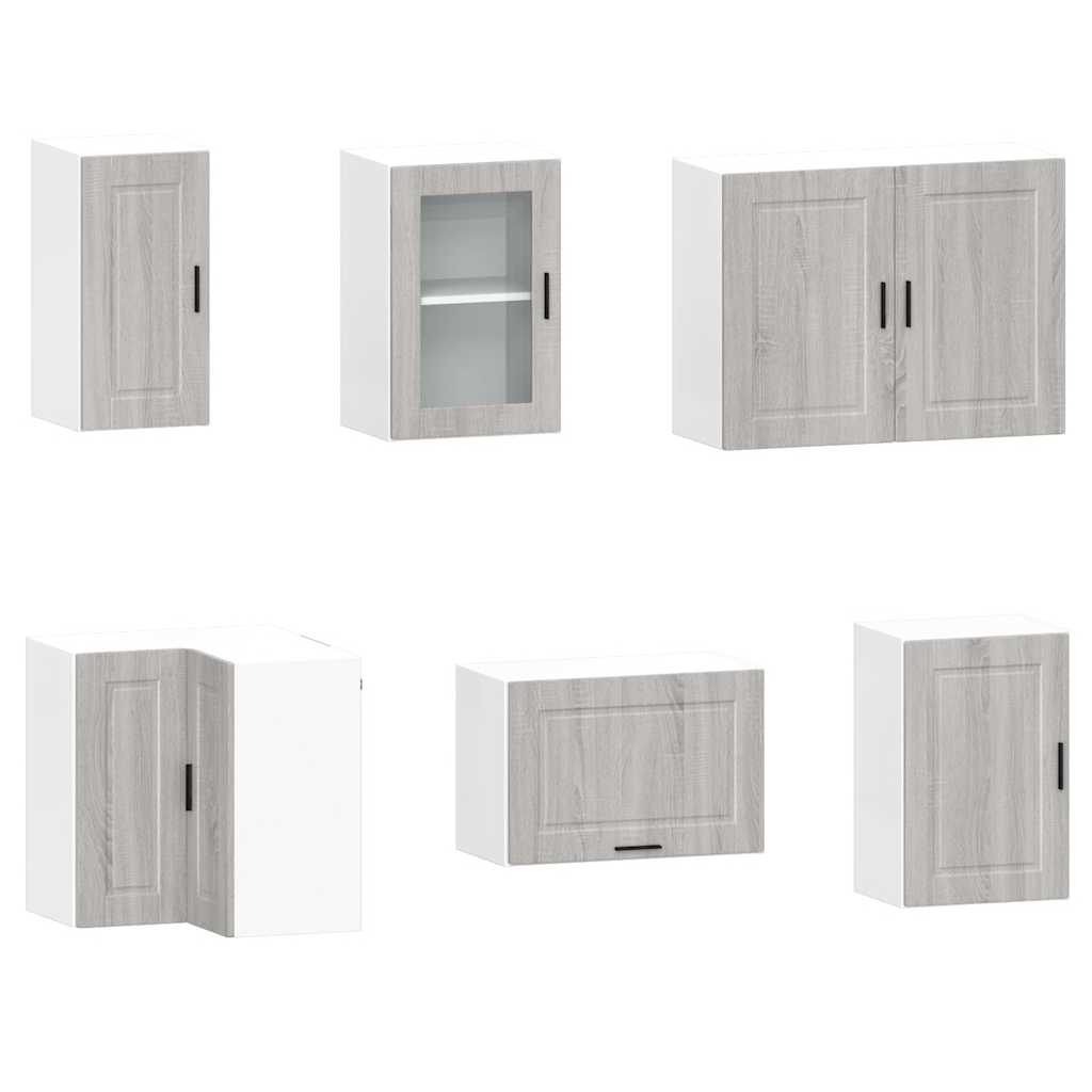 11 peças armário de cozinha conjunto Porto cinzento sonoma