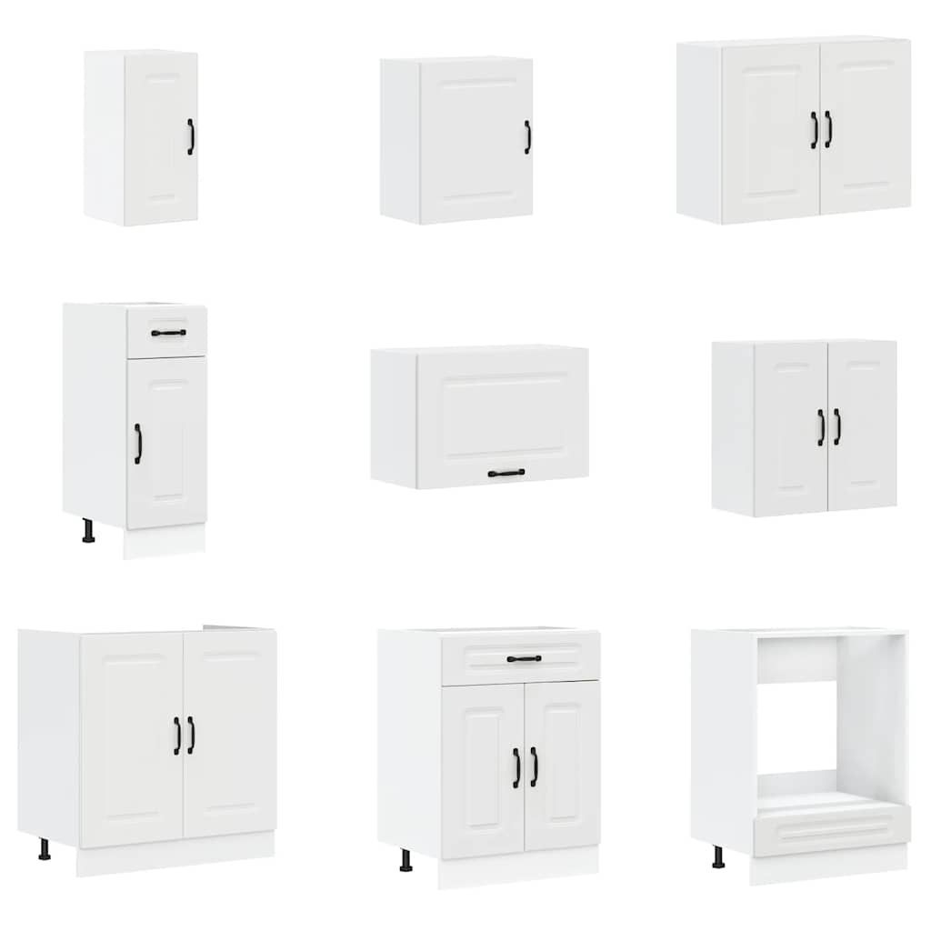 14 peças armário de cozinha conjunto Kalmar branca