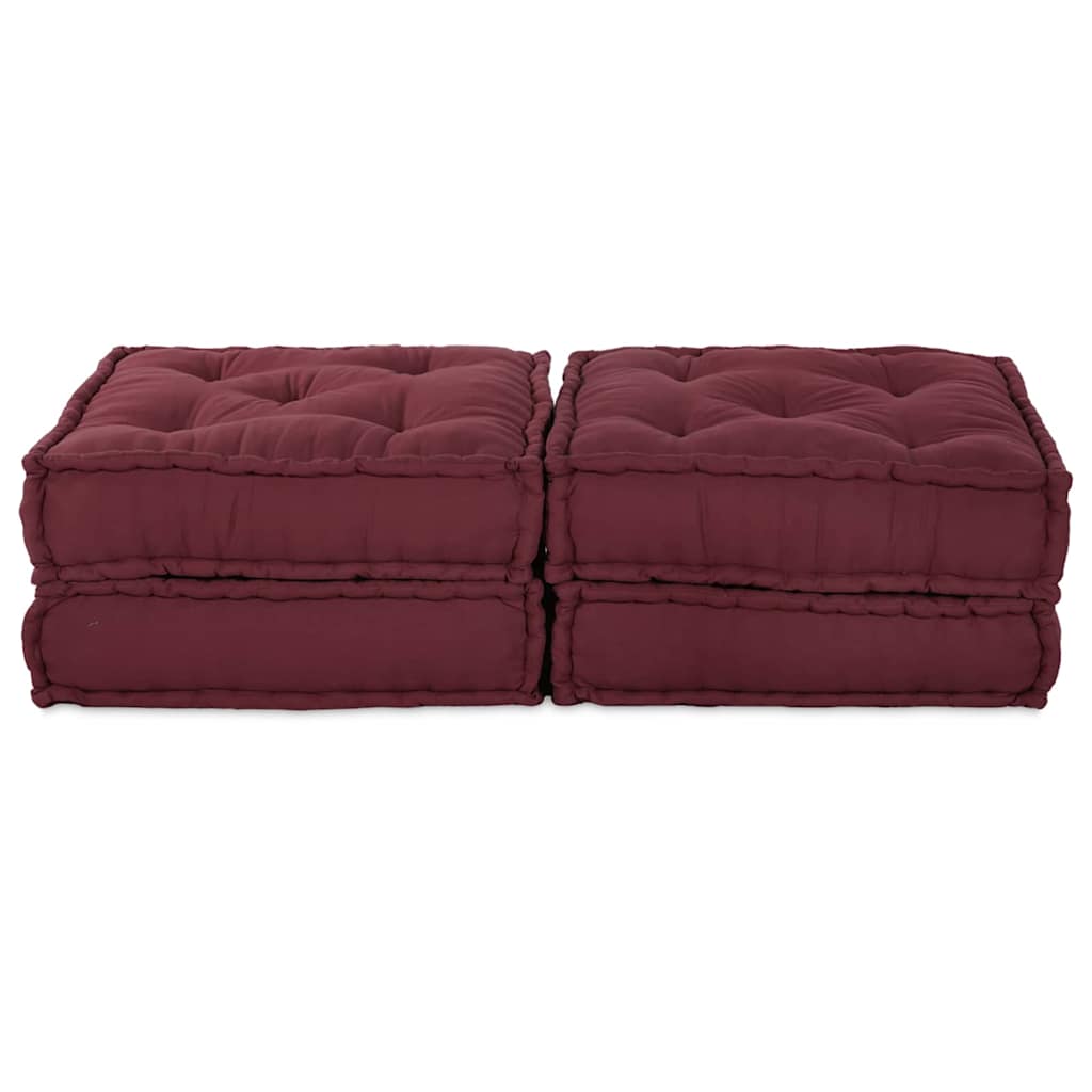 Sofá Modular Manual 2 pcs Maroons 70 x 70 x 36 cm tecido