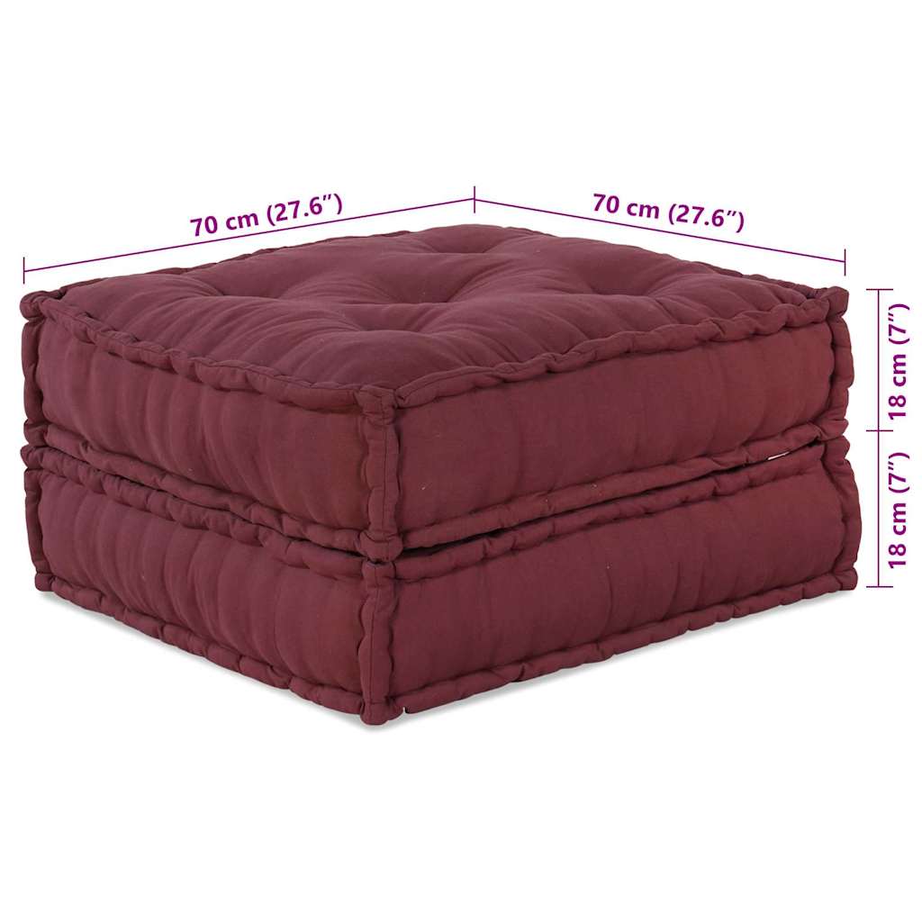 Sofá Modular Manual 2 pcs Maroons 70 x 70 x 36 cm tecido