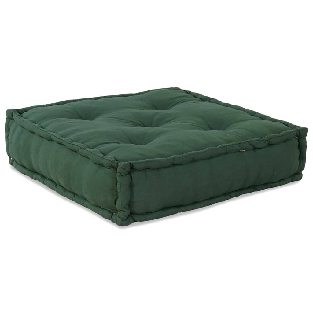 Sofá Modular Manual 2 pcs Verde 70 x 70 x 36 cm tecido