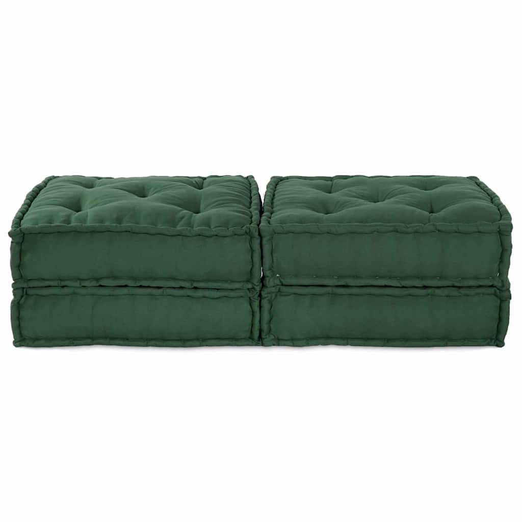Sofá Modular Manual 2 pcs Verde 70 x 70 x 36 cm tecido