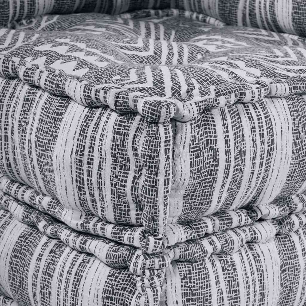 Sofá Modular Riscas 4 pcs Cinzento-claro 70 x 70 x 56 cm tecido