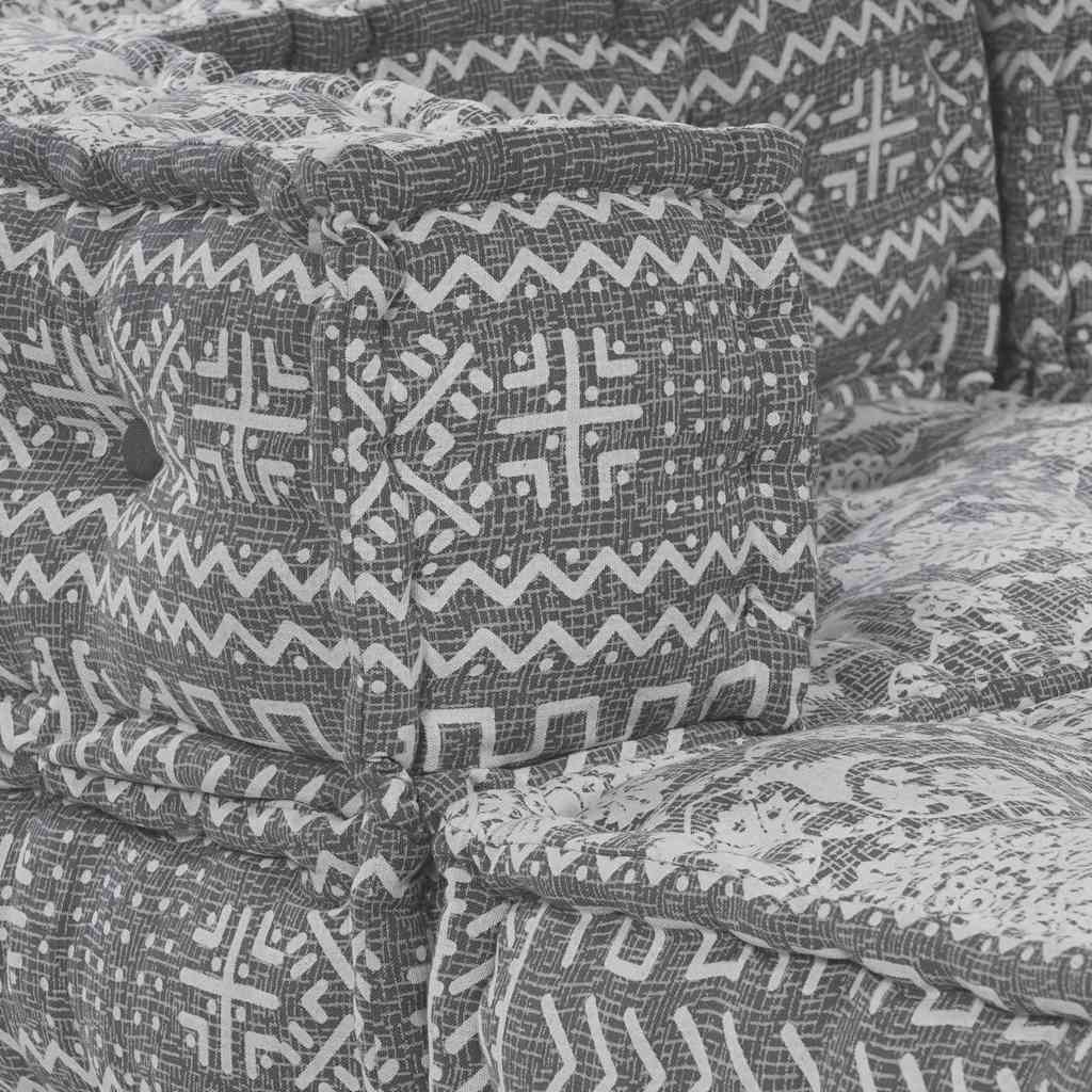 Sofá Modular Manual 4 pcs Cinzento-claro 70 x 70 x 56 cm tecido