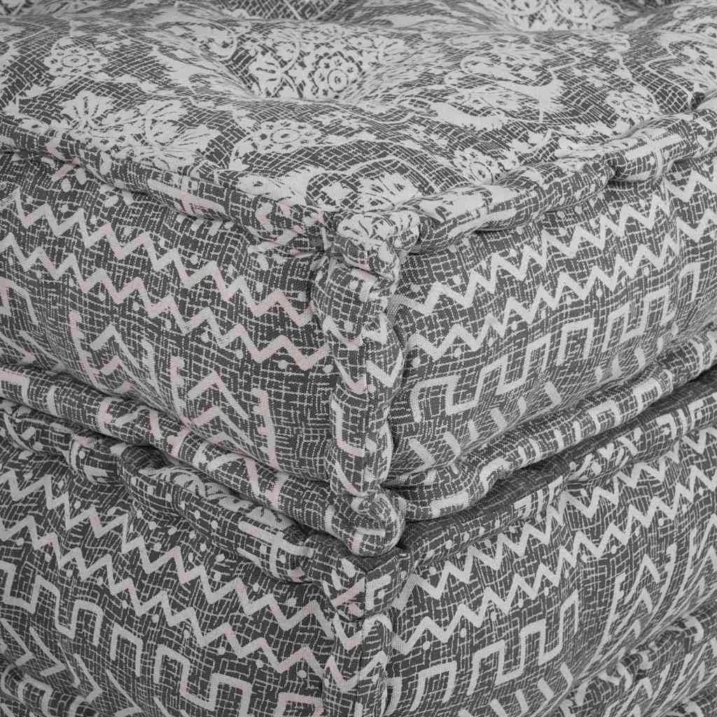 Sofá Modular Manual 2 pcs Cinzento-claro 70 x 70 x 36 cm tecido