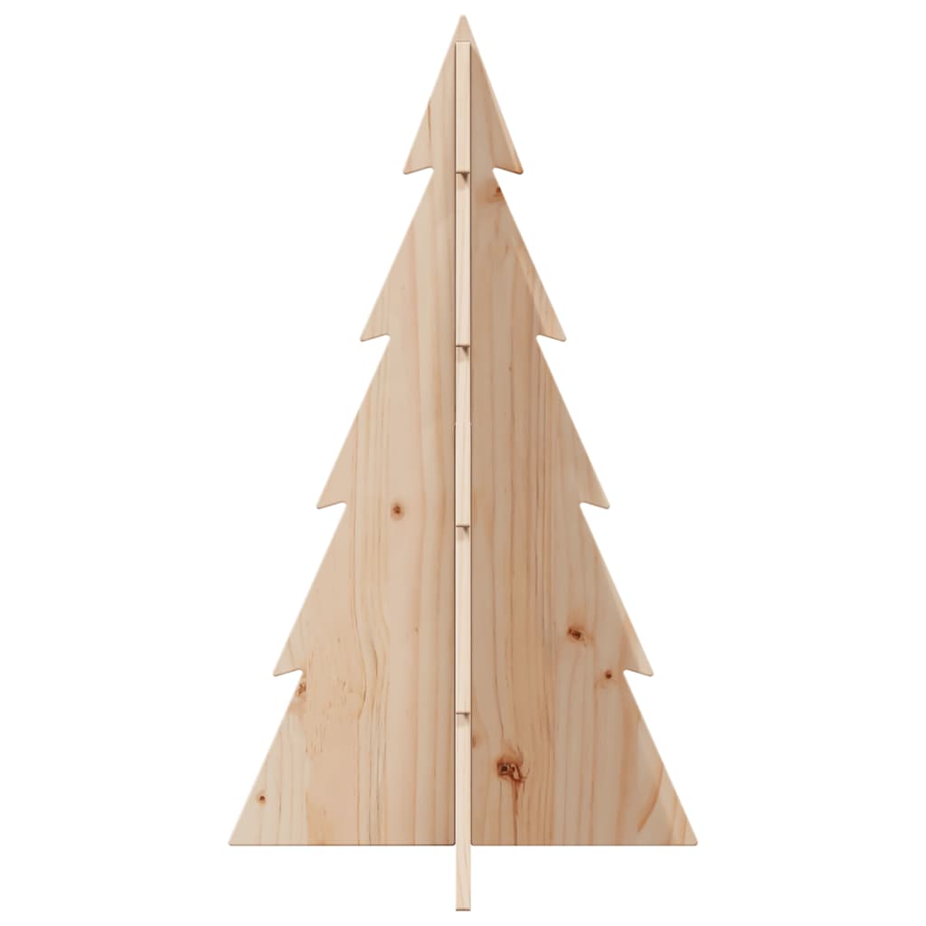 Árvore de Natal decorativa 80 cm madeira de pinho maciça