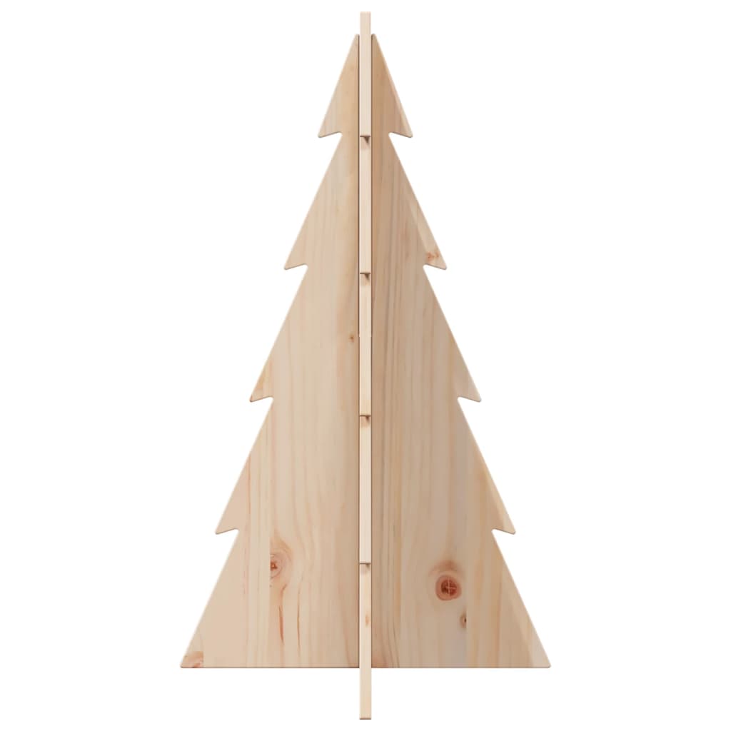 Árvore de Natal decorativa 80 cm madeira de pinho maciça