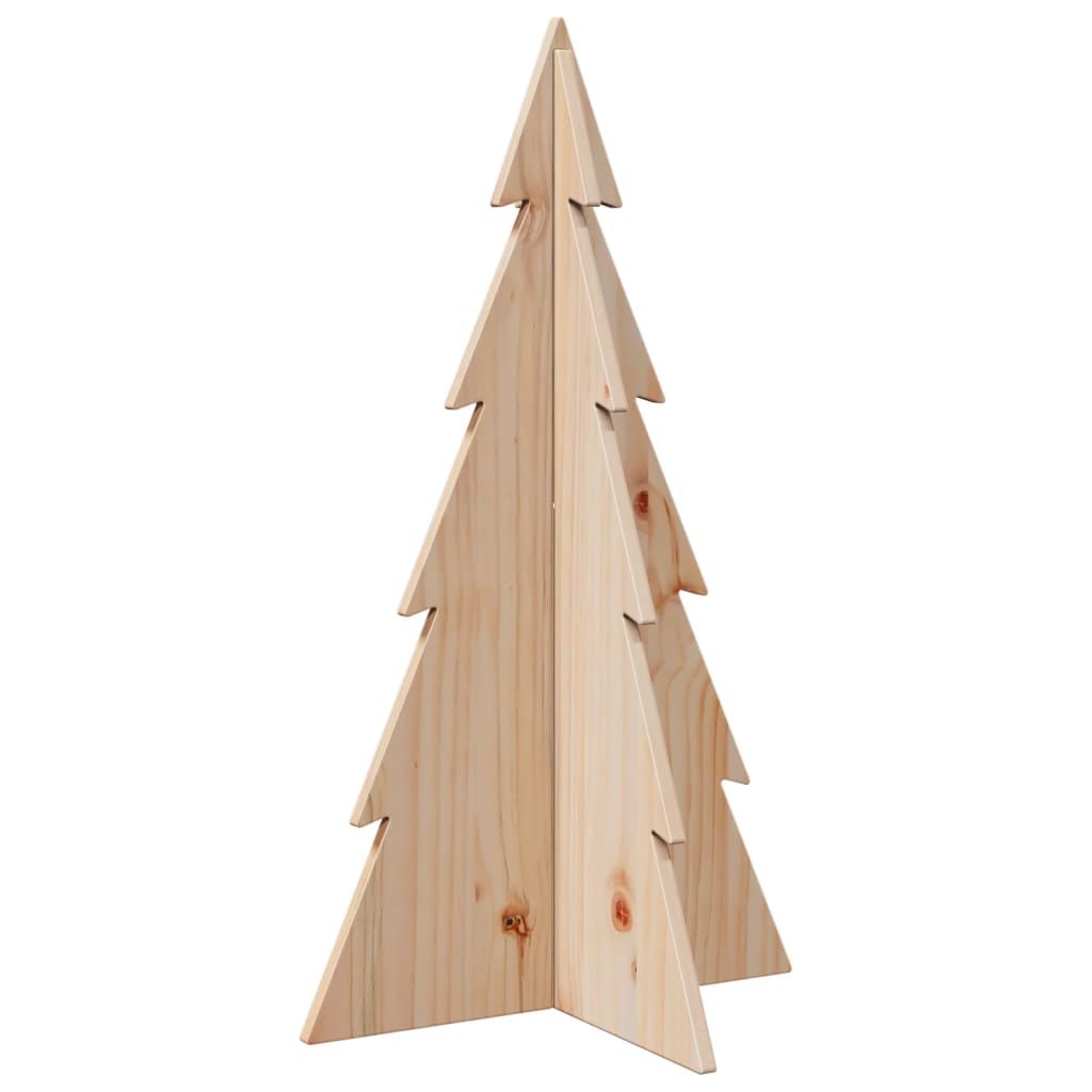Árvore de Natal decorativa 80 cm madeira de pinho maciça