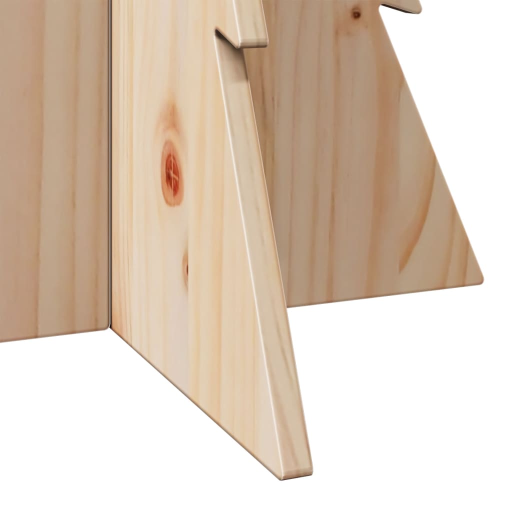 Árvore de Natal decorativa 80 cm madeira de pinho maciça