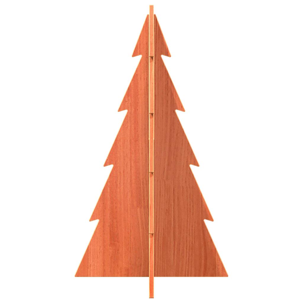 Árvore de Natal decorativa 80 cm pinho maciço castanho-mel