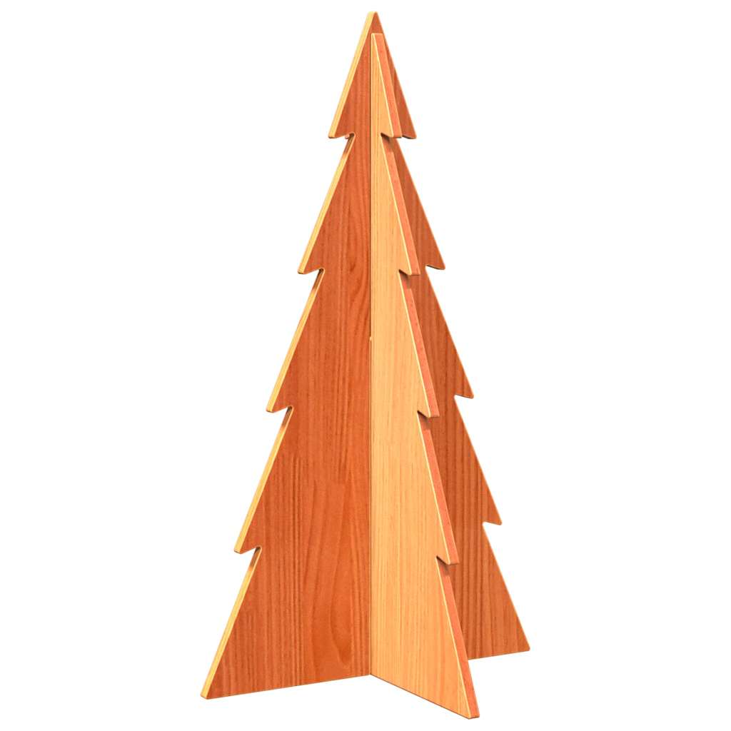 Árvore de Natal decorativa 80 cm pinho maciço castanho-mel