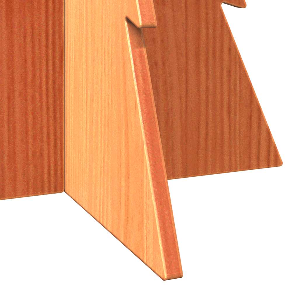 Árvore de Natal decorativa 80 cm pinho maciço castanho-mel