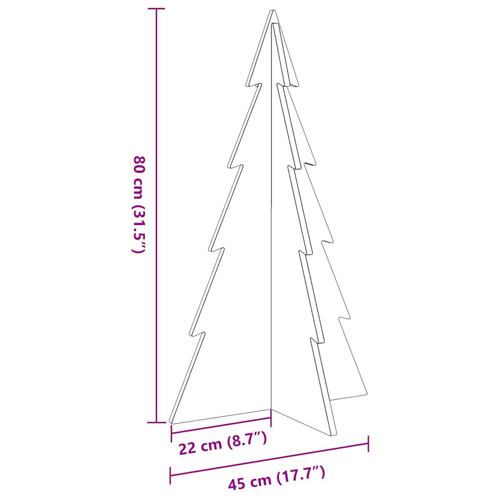 Árvore de Natal decorativa 80 cm pinho maciço castanho-mel