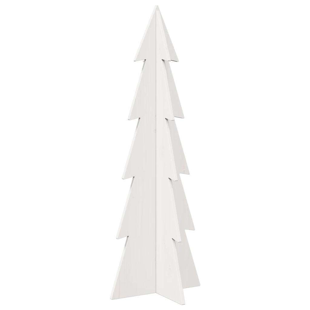 Árvore de Natal decorativa 112cm madeira de pinho maciça branco