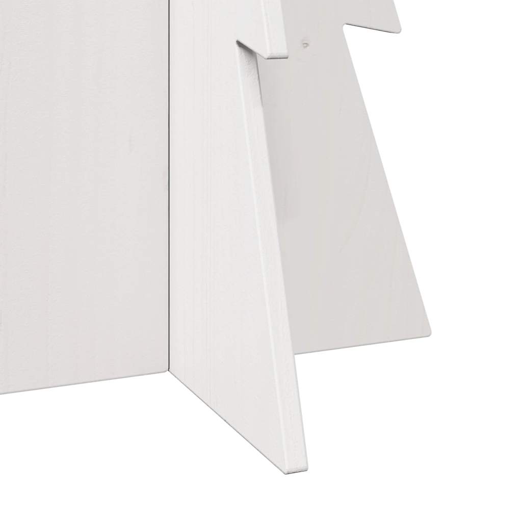 Árvore de Natal decorativa 112cm madeira de pinho maciça branco