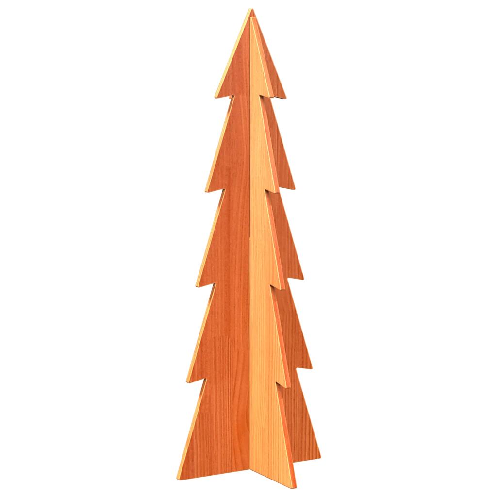 Árvore de Natal decorativa 112 cm pinho maciço castanho-mel