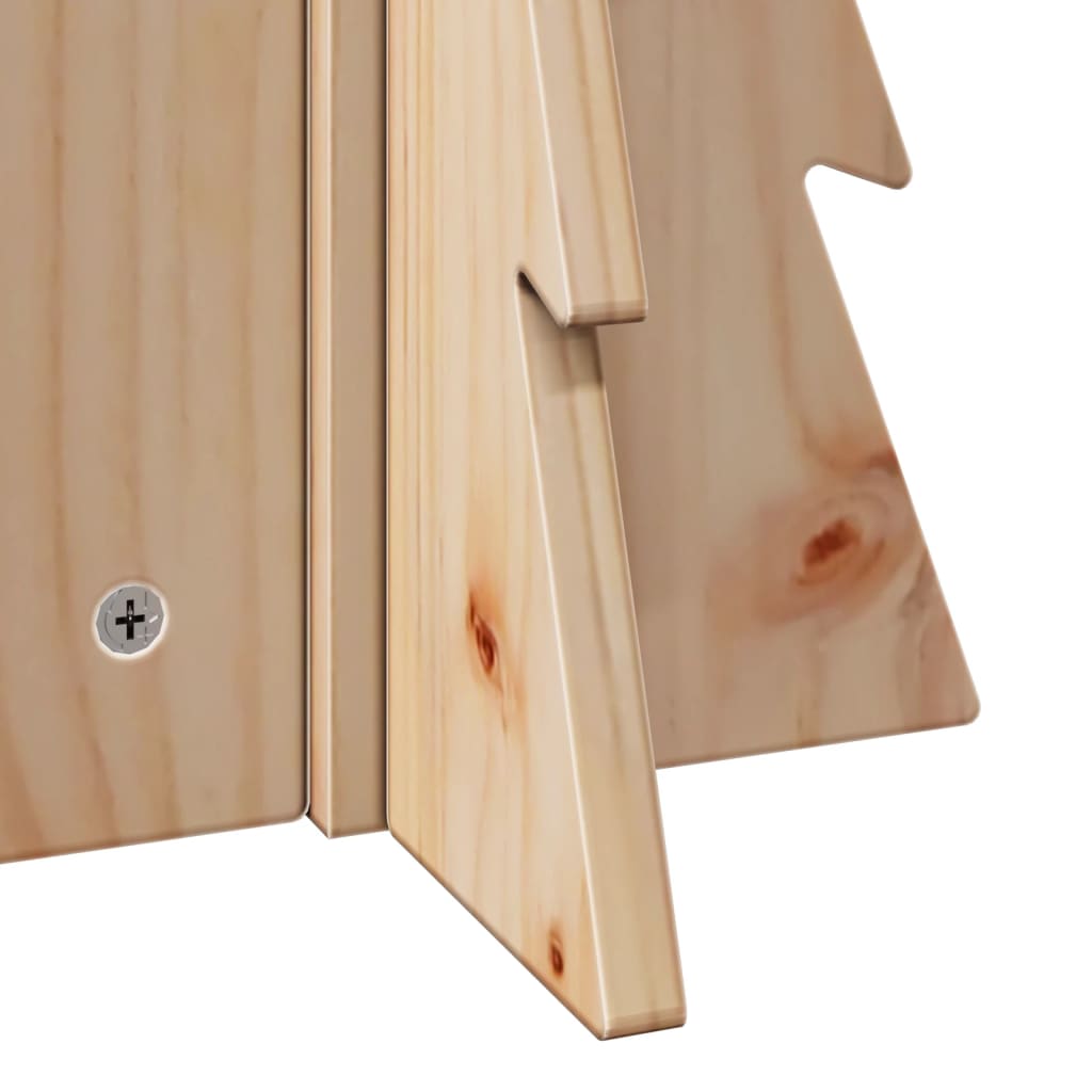 Árvore de Natal decorativa 49 cm madeira de pinho maciça