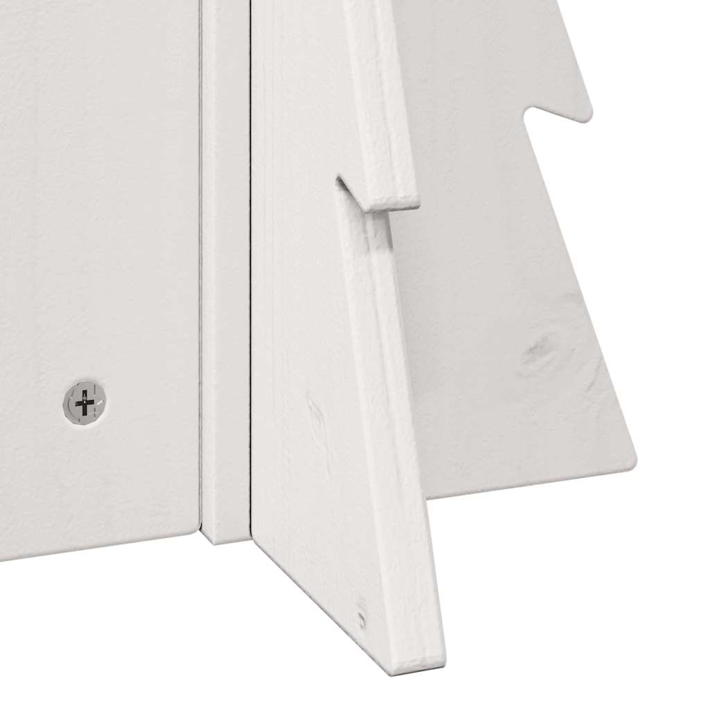 Árvore de Natal decorativa 49 cm madeira de pinho maciça branco