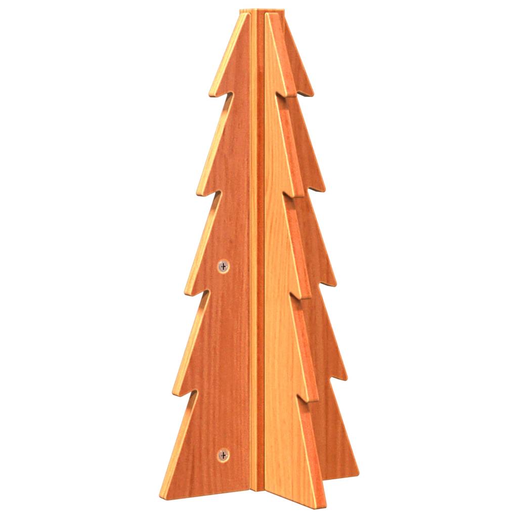 Árvore de Natal decorativa 49 cm pinho maciço castanho-mel