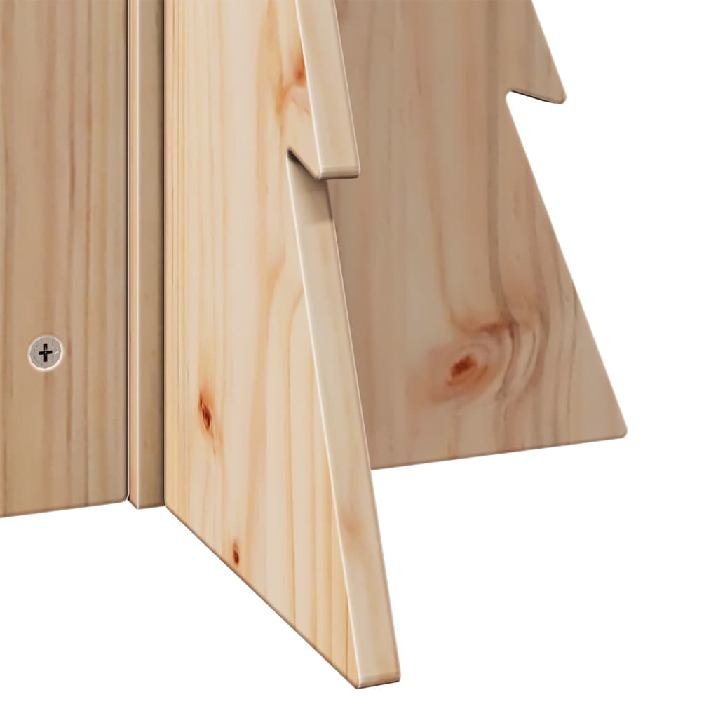 Árvore de Natal decorativa 69,5 cm madeira de pinho maciça