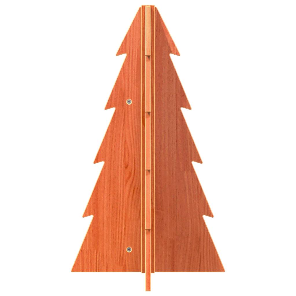 Árvore de Natal decorativa 69,5 cm pinho maciço castanho-mel
