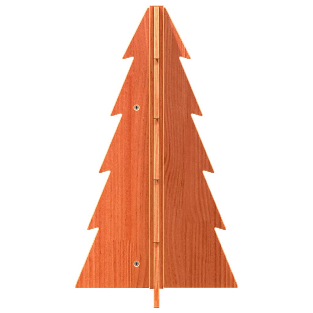 Árvore de Natal decorativa 69,5 cm pinho maciço castanho-mel
