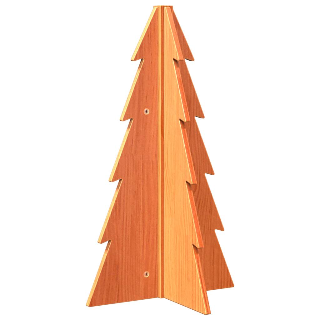 Árvore de Natal decorativa 69,5 cm pinho maciço castanho-mel