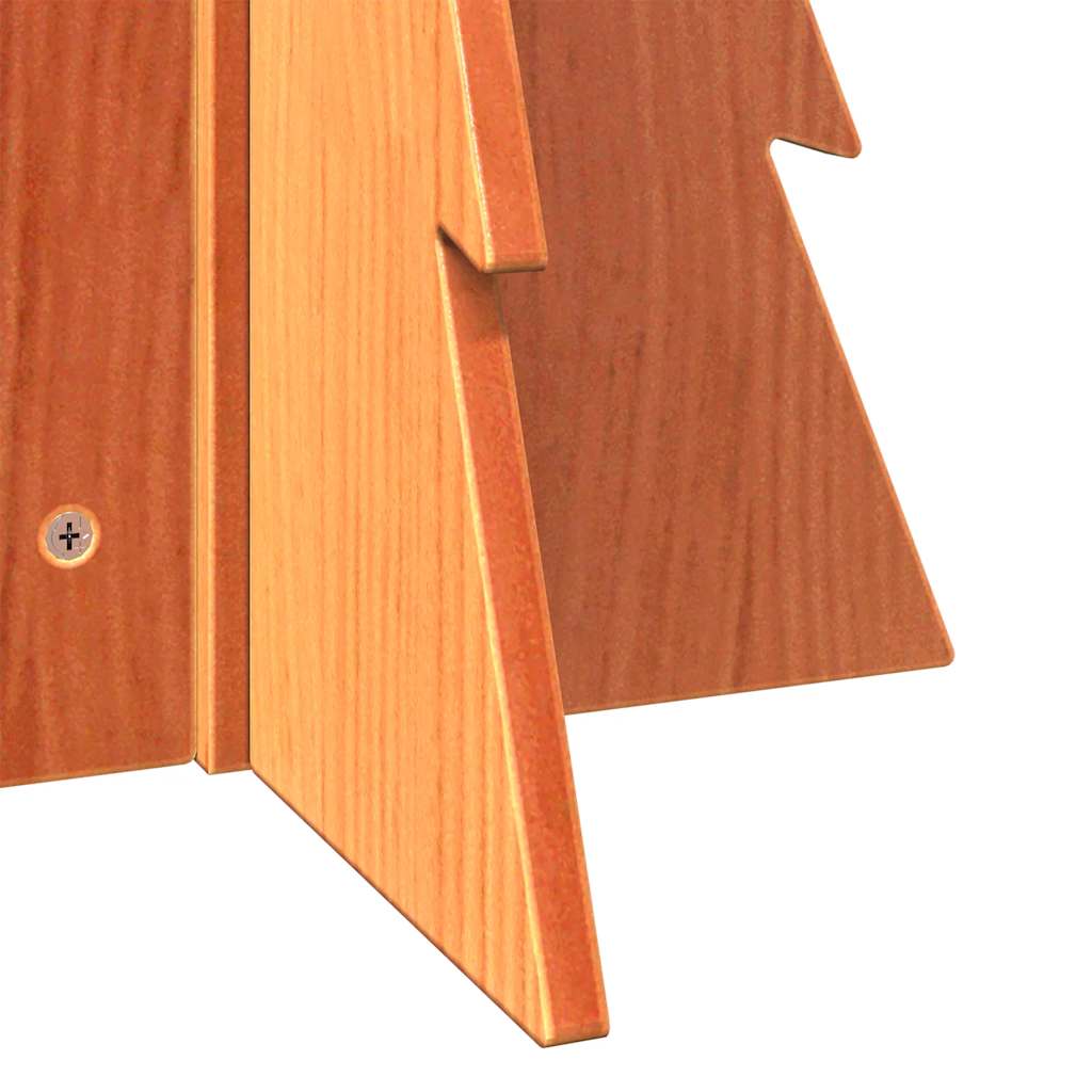 Árvore de Natal decorativa 69,5 cm pinho maciço castanho-mel