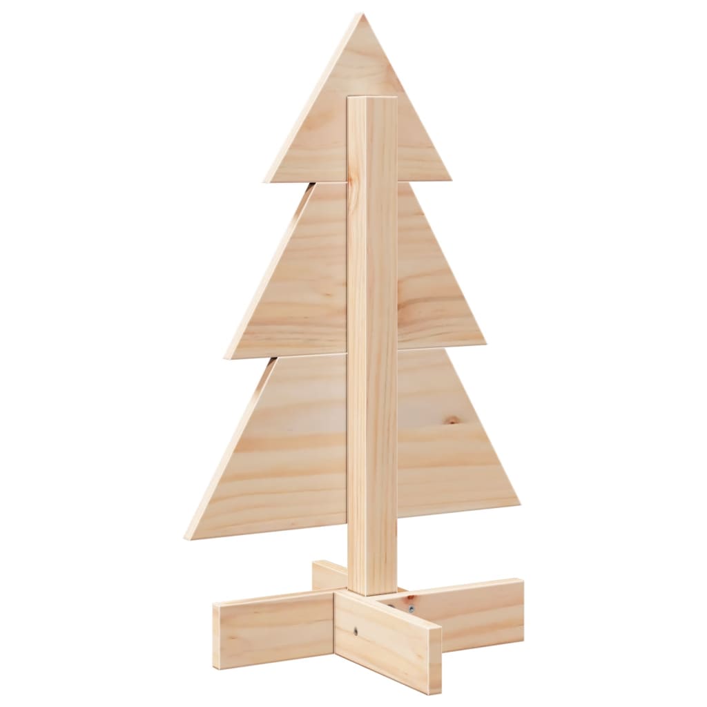 Árvore de Natal decorativa 60 cm madeira de pinho maciça