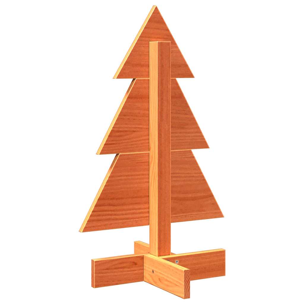 Árvore de Natal decorativa 60 cm pinho maciço castanho-mel
