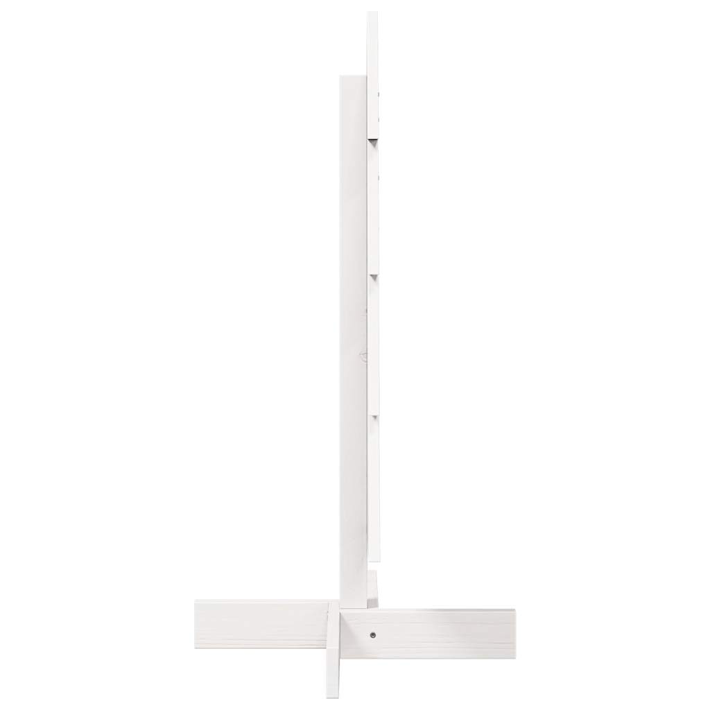 Árvore Natal decorativa 80 cm madeira de pinho maciça branco