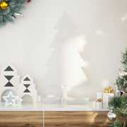 Árvore Natal decorativa 80 cm madeira de pinho maciça branco