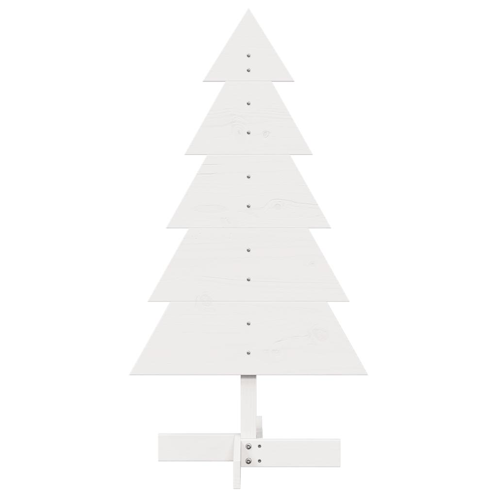 Árvore de Natal decorativa 100cm madeira de pinho maciça branco