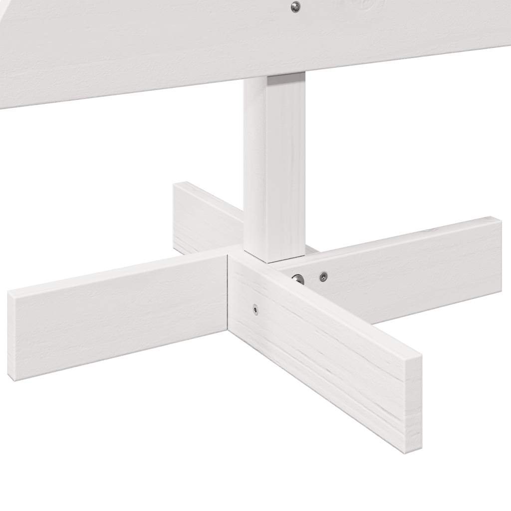 Árvore de Natal decorativa 100cm madeira de pinho maciça branco