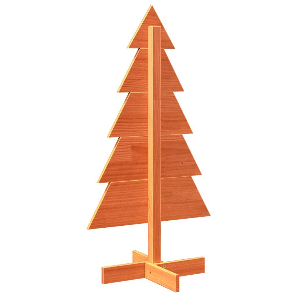 Árvore de Natal decorativa 100 cm pinho maciço castanho-mel