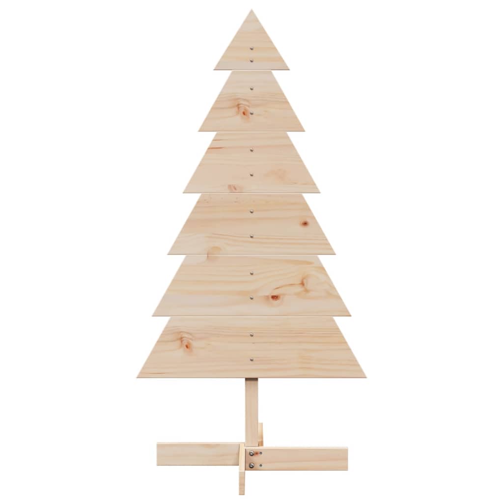 Árvore de Natal decorativa 120 cm madeira de pinho maciça