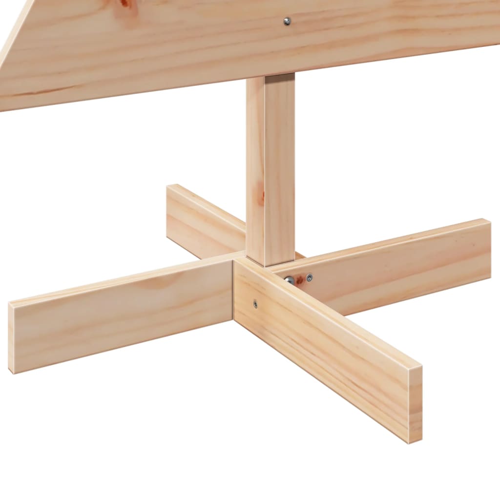 Árvore de Natal decorativa 120 cm madeira de pinho maciça