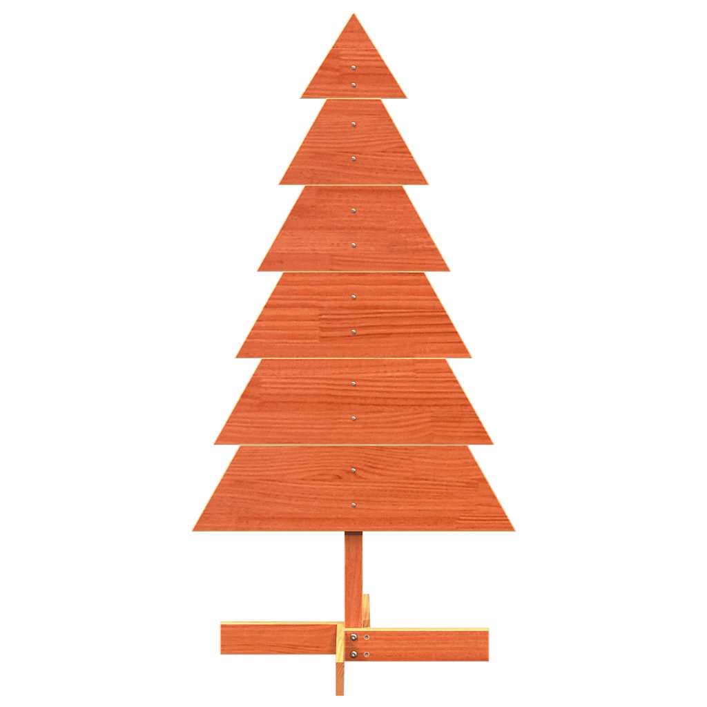 Árvore de Natal decorativa 120 cm pinho maciço castanho-mel